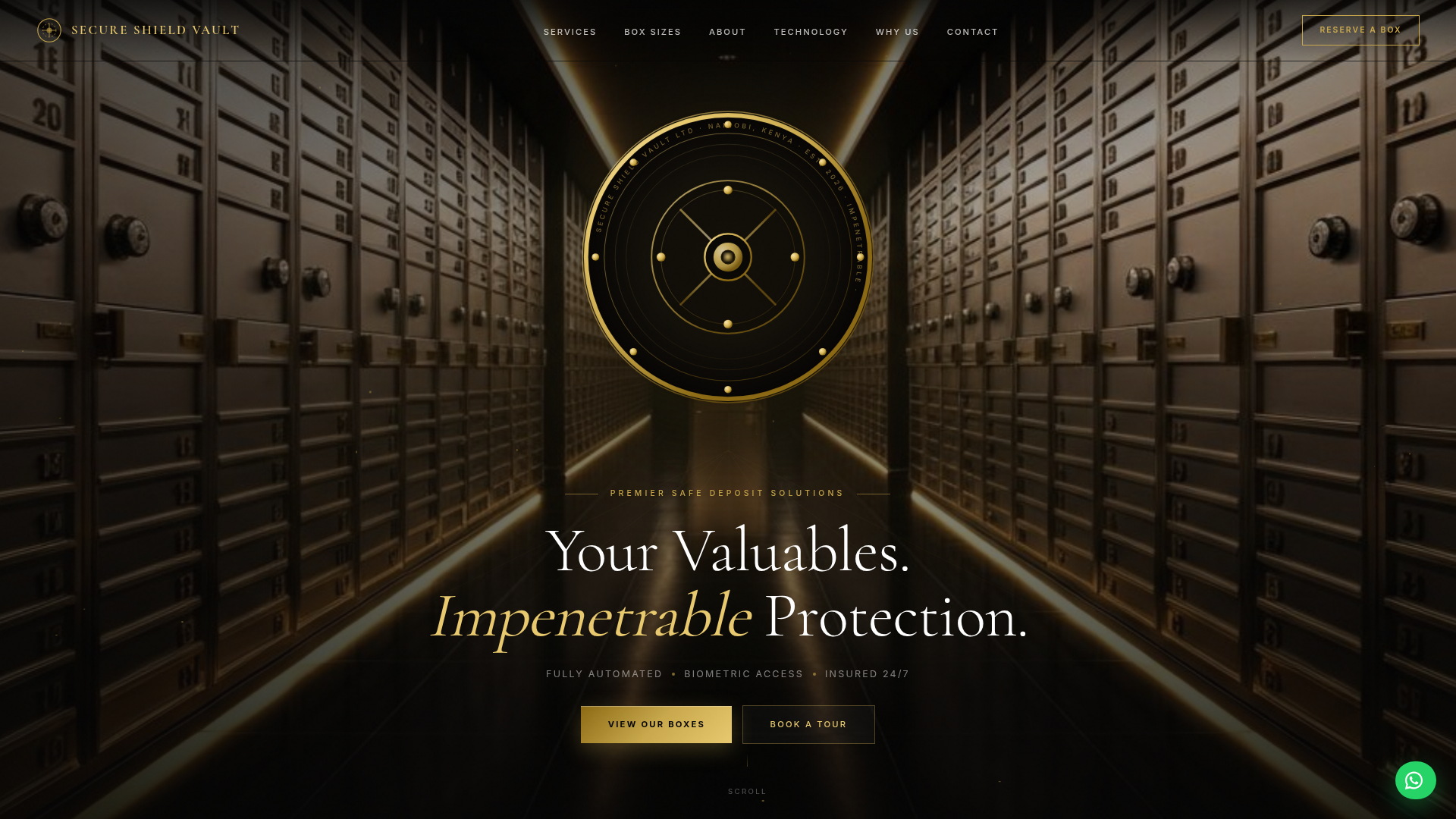 Secure Shield Vault — homepage hero
